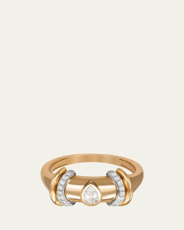 Warrior Diamond Drop Ring